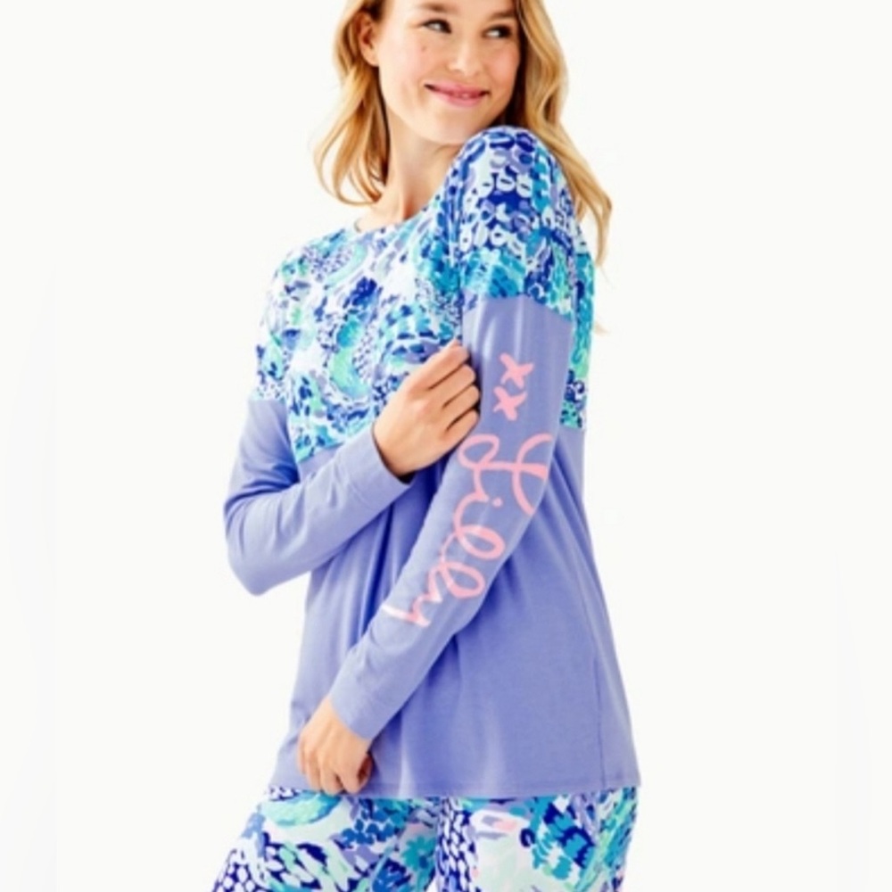 Lilly Pulitzer Finn Wave After Wave Women's Long Sleeve Shirt